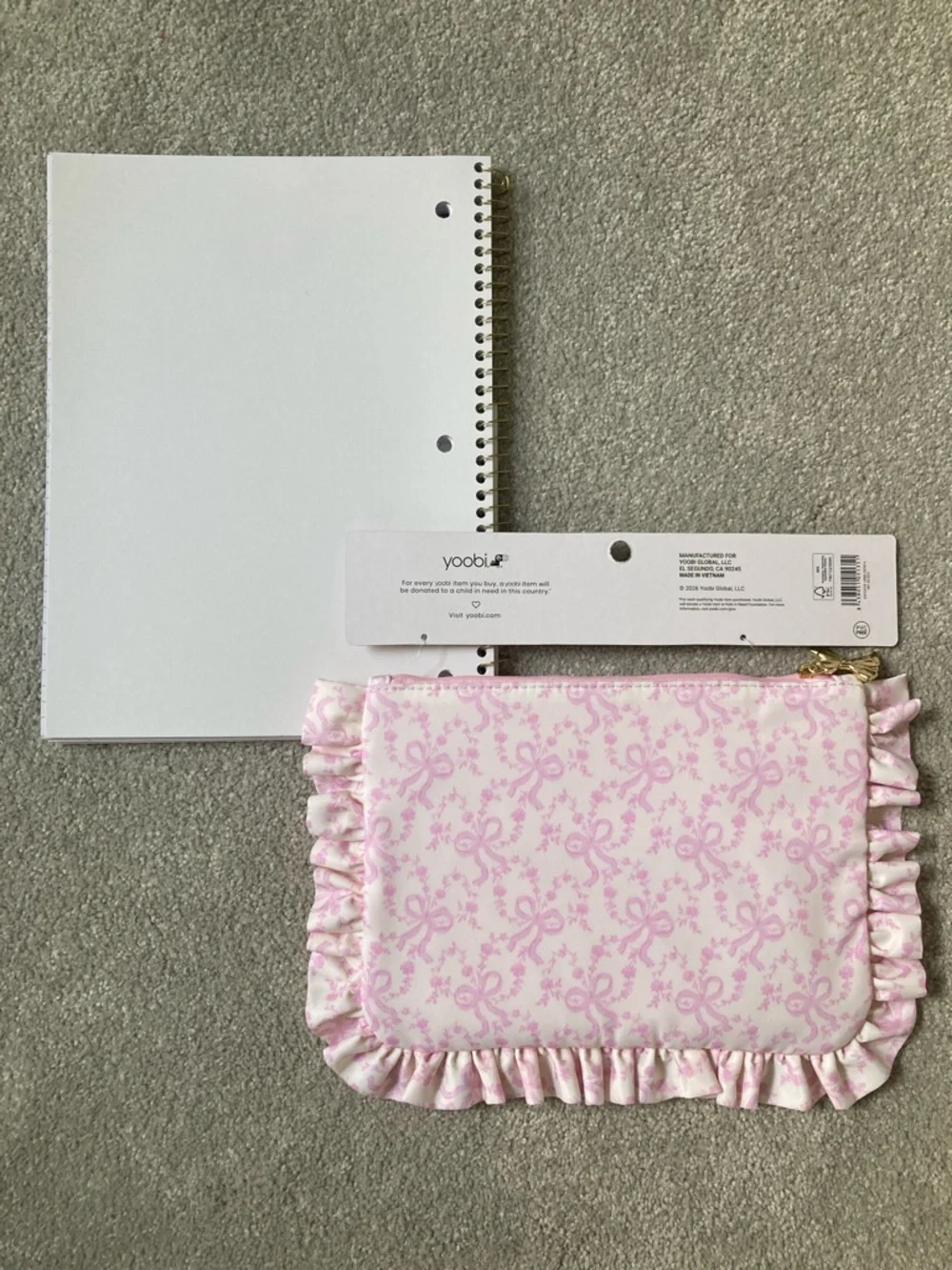 IN-HAND | LoveShackFancy x Target Yoobi Coquette Bow Pencil Case Spiral Notebook